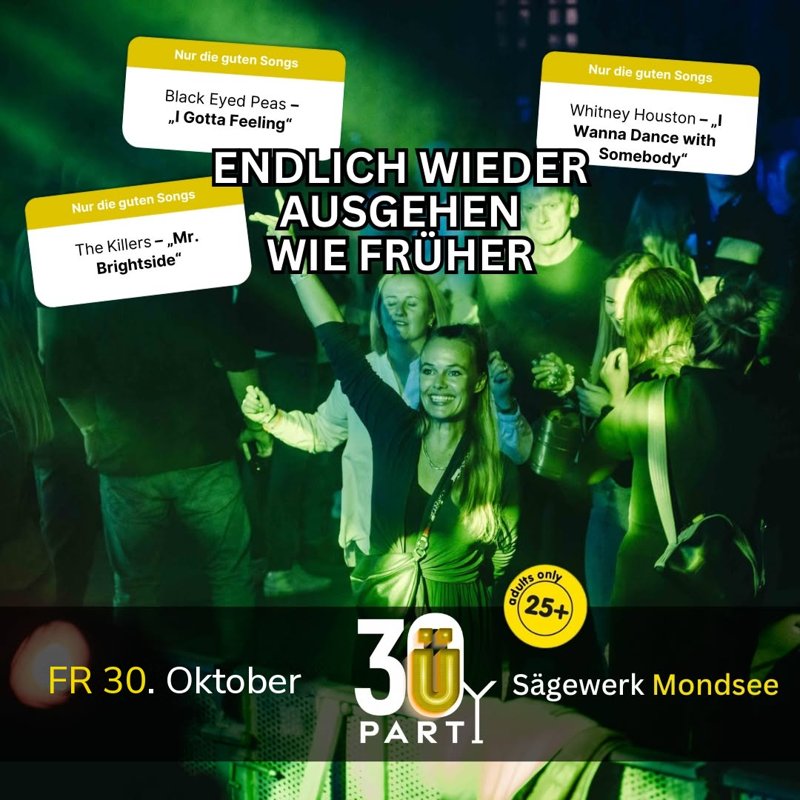 Ü30 PARTY MONDSEE 2026